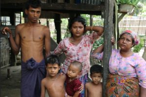 A Rohingya family