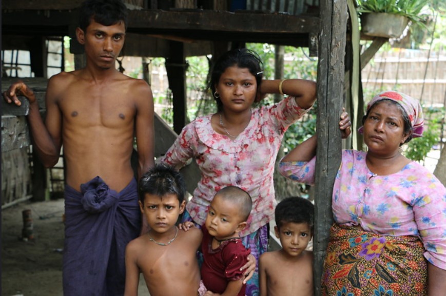 A Rohingya family
