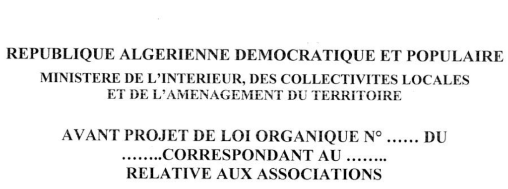 Draft law on associations