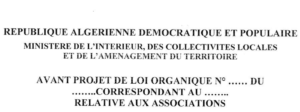 Draft law on associations