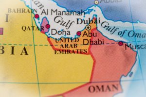 UAE on a map.