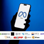 شعار Meta على شاشة الهاتف