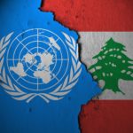 علم الأمم المتحدة وعلم لبنان
